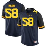 Men's West Virginia Mountaineers NCAA #58 Nick Malone Navy Authentic Nike Stitched College Football Jersey LD15E55SY